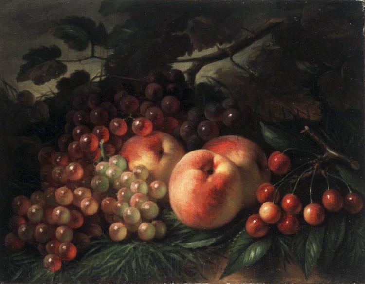 George Henry Hall Peaches, Grapes and Cherries Germany oil painting art